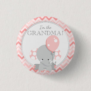 Anpassningsbar Baby Shower Party I ÄR GRANDMA Knapp