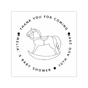 Anpassningsbar Baby Shower Tack Rubber Frimärke Självfärgande Stämpel