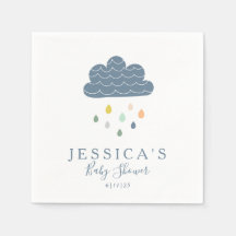 Anpassningsbar Baby Shower Whimsical Cloud Raindro