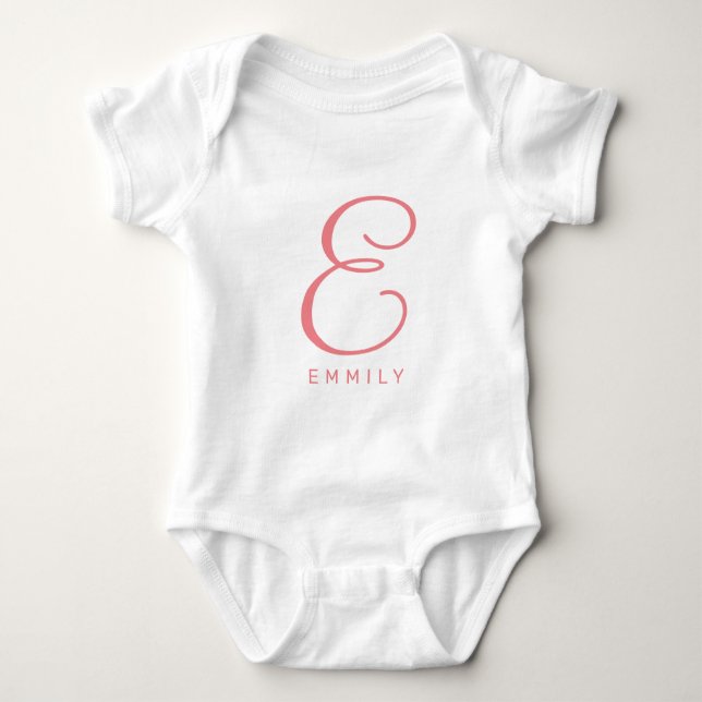Anpassningsbar baby-snabbdräkt med elegant namn mo t shirt (Framsida)