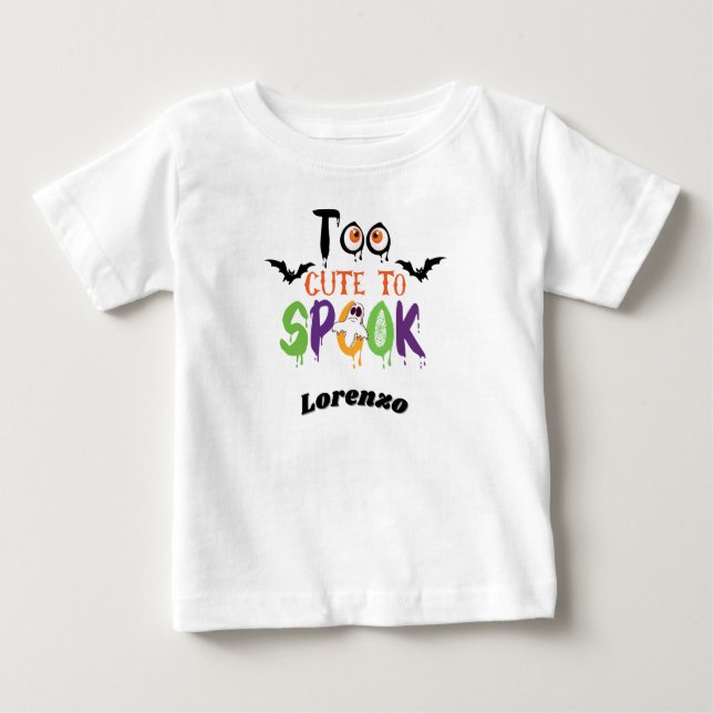 Anpassningsbar baby T-shirt, Halloween, anpassning T Shirt (Framsida)