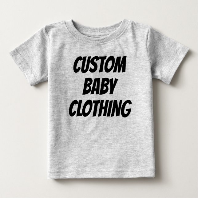 Anpassningsbar Baby T-skifta tom mall T Shirt (Framsida)