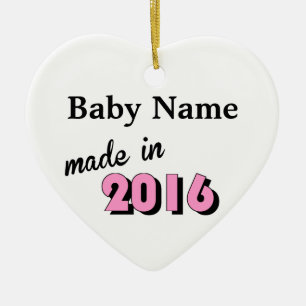 Anpassningsbar Baby tillverkade Rosan 2016 Julgransprydnad Keramik