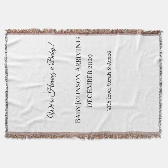 Anpassningsbar Baby-vykort Filt (Framsidan)