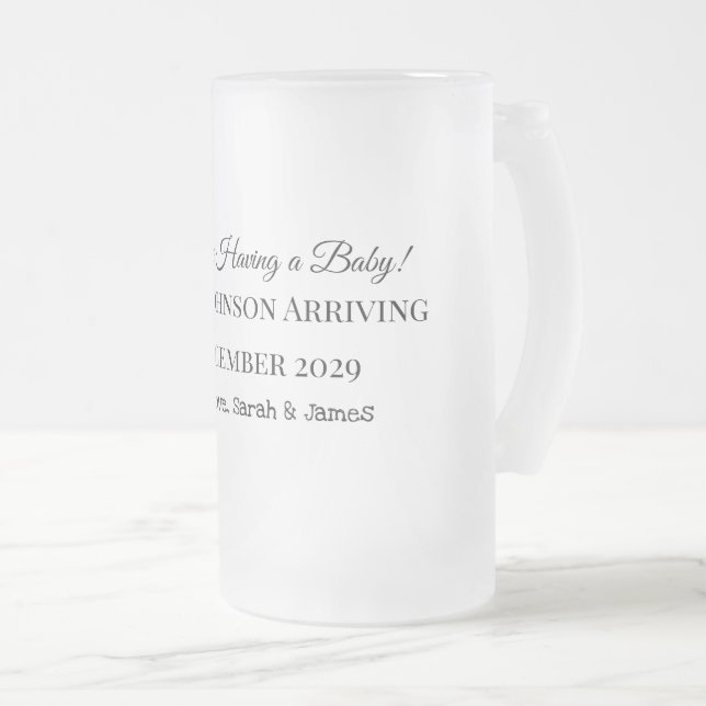 Anpassningsbar Baby-vykort Frostat Ölglas (Framsida höger)
