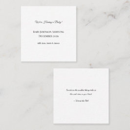 Anpassningsbar Baby-vykort Fyrkantigt Visitkort