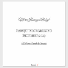 Anpassningsbar Baby-vykort Klistermärken