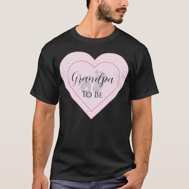 Anpassningsbar babydusch T-Shirt Rosa Heart Girl G (Framsida)
