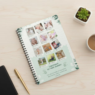 Anpassningsbar Baby's 1st Year Journey Photo Colla Anteckningsbok