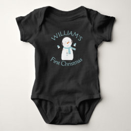 Anpassningsbar Babys Första Jul Söt Snöman T Shirt