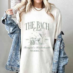 Anpassningsbar Bach Klubb Bachelorette Retro Cockt T Shirt