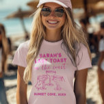 Anpassningsbar Bachelorette Förra gisten på Kusten T Shirt<br><div class="desc">Skaffa fylliga vibes med vår "Last Toast on the Kusten" anpassningsbar T-shirt! Perfekt för kustnära möhippor gör denna personlig att vi firar den blivande snyggten och roligten. #BachelorettePartyVibes</div>