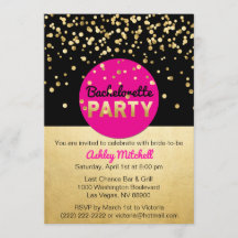 Anpassningsbar Bachelorette Party-inbjudningsmalla