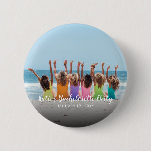 Anpassningsbar Bachelorette Party Photo Button Knapp