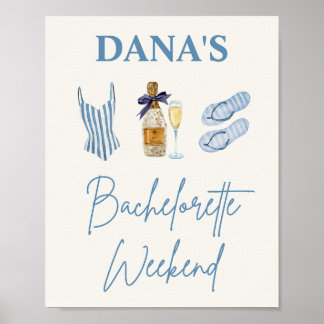 Anpassningsbar Bachelorette Party Tapestry Poster