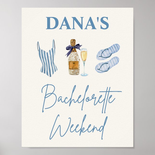 Anpassningsbar Bachelorette Party Tapestry Poster (Framsidan)