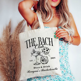 Anpassningsbar Bachelorette Retro Cocktail Black Tygkasse
