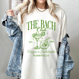 Anpassningsbar Bachelorette Retro Cocktail Grönt T Shirt