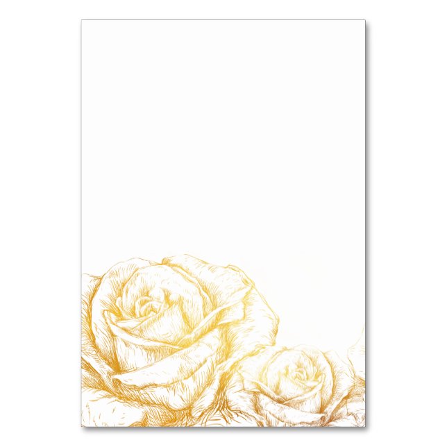 Anpassningsbar Background Vintage Ro Blommigt Faux Bordsnummer (Framsidan)