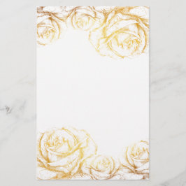Anpassningsbar Background Vintage Ro Blommigt Faux Brevpapper