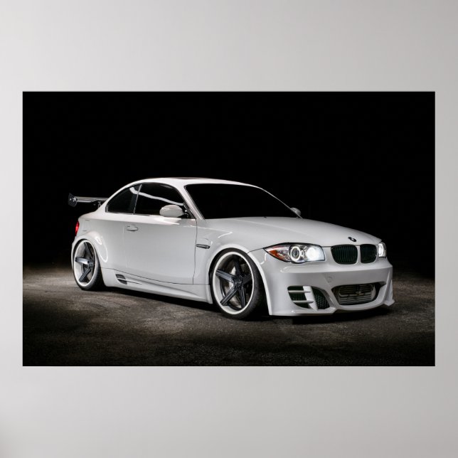 Anpassningsbar Bagged Widebody BMW 1 Series Poster (Framsidan)