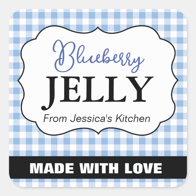 Anpassningsbar Bakad med kärlek Etikett HM003_18sq (Framsida)