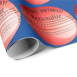 Anpassningsbar Baller Cricket Boll Namn Grattis på Presentpapper