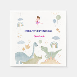 anpassningsbar-ballerina-ballongfödelsedag pappersservett