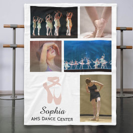 Anpassningsbar Ballet 5 Photo Collage Dancers's Na Fleecefilt