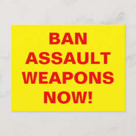 Anpassningsbar BAN ASSAULT WEAPONS NU! Progun-kont Vykort