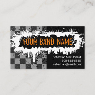 Anpassningsbar Band Biz Card Punk Rock musik Music Visitkort