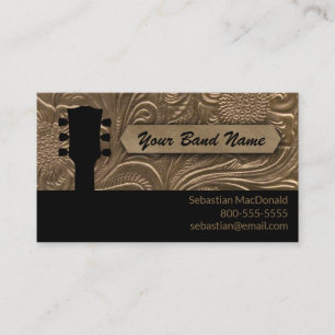 Anpassningsbar Band Guitar Land Western Music Musi Visitkort