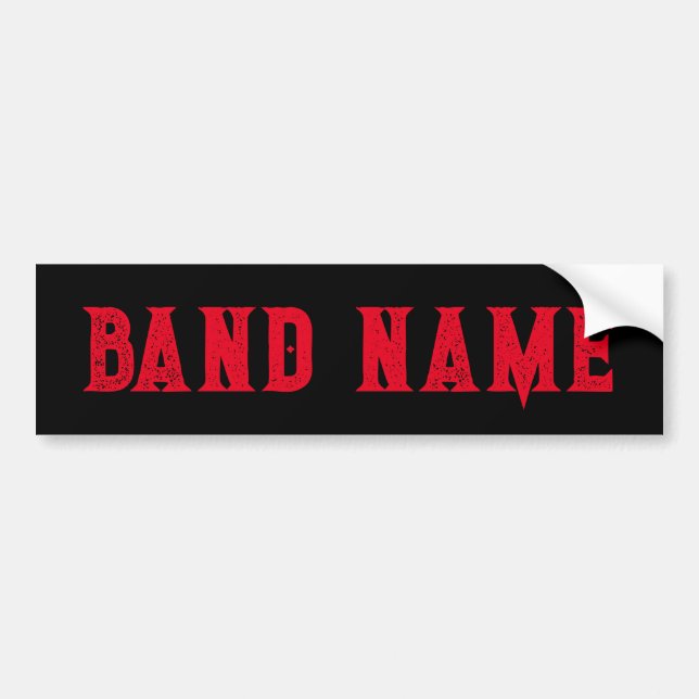 Anpassningsbar Band Merch Bildekal (Framsidan)