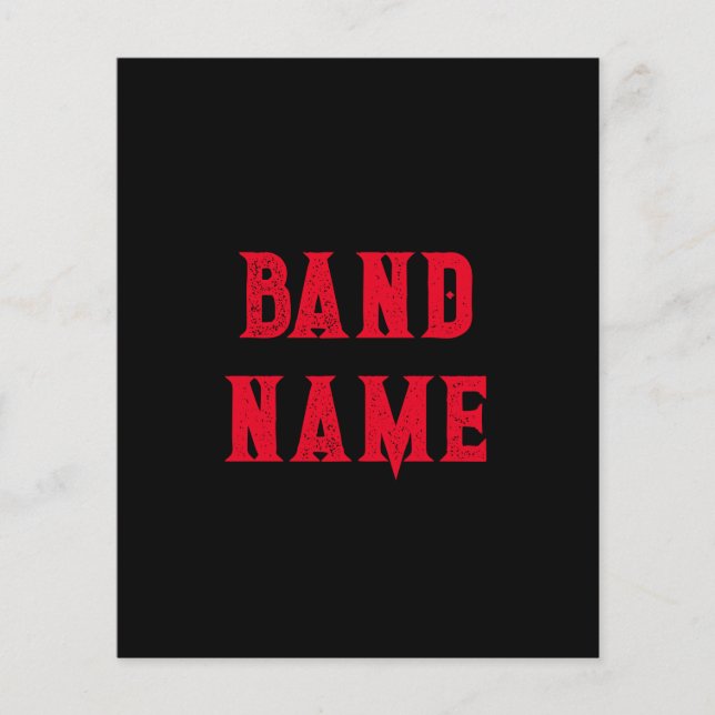 Anpassningsbar Band Merch Flygblad (Framsidan)