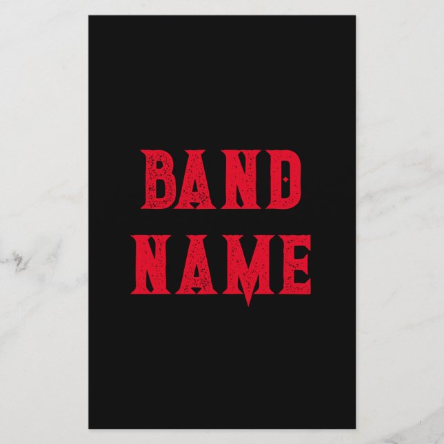 Anpassningsbar Band Merch Flygblad (Framsidan)