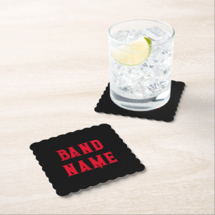Anpassningsbar Band Merch Underlägg Papper