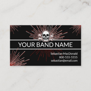 Anpassningsbar Band Namn Sten & Roll Guitar Musici Visitkort