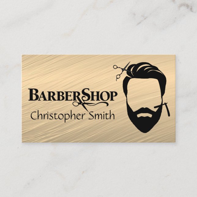 Anpassningsbar Barber Shop-Affärskort Visitkort (Framsida)