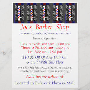 Anpassningsbar Barber Shop/Annons/Flyer Reklamblad