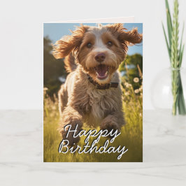 Anpassningsbar Barbet Grattis på födelsedagen Card Tack Kort