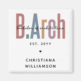 Anpassningsbar BArch Bachelor of Architecture Stud Magnet