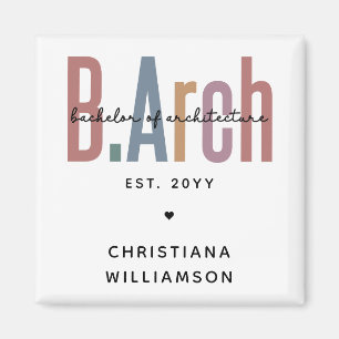 Anpassningsbar BArch Bachelor of Architecture Stud Magnet
