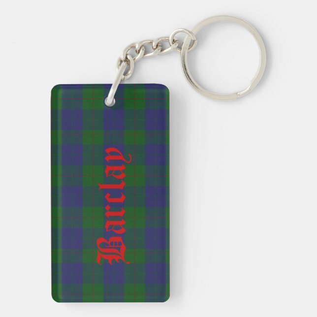 Anpassningsbar Barclay Tartan Plaid Nyckelring (Baksidan)