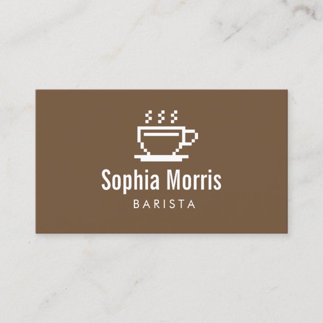 Anpassningsbar barista-kaffebryggare - mall för vi visitkort (Framsida)