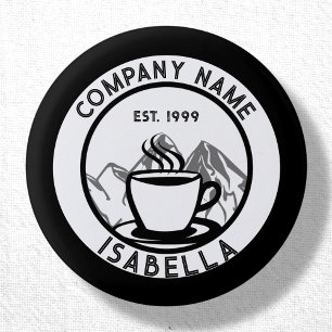 Anpassningsbar Barista Namn Button Knapp