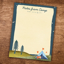 Anpassningsbar Barn Camp Stationery Watercolor Täl Anteckningsblock