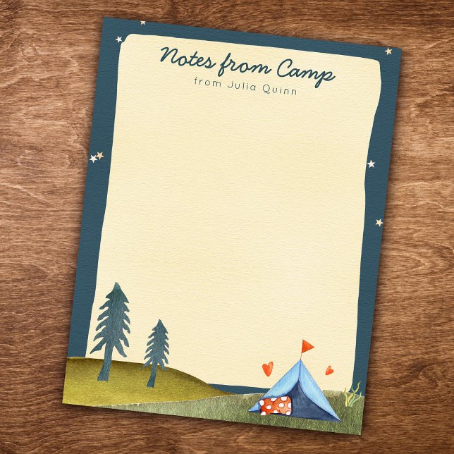 Anpassningsbar Barn Camp Stationery Watercolor Täl Anteckningsblock (Skapare uppladdad)