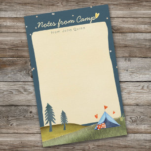 Anpassningsbar Barn Camp Stationery Watercolor Täl Brevpapper