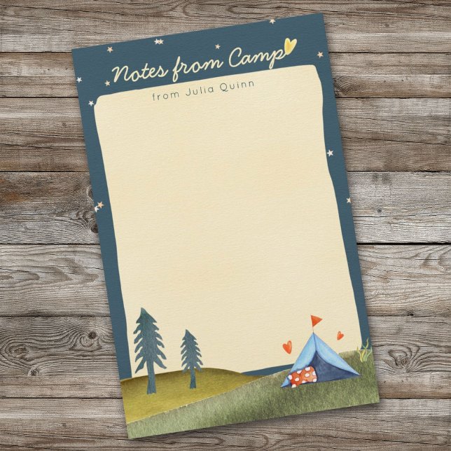 Anpassningsbar Barn Camp Stationery Watercolor Täl Brevpapper (Skapare uppladdad)