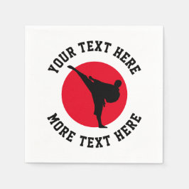 Anpassningsbar barn  karate Födelsedagsfest Pappersservett